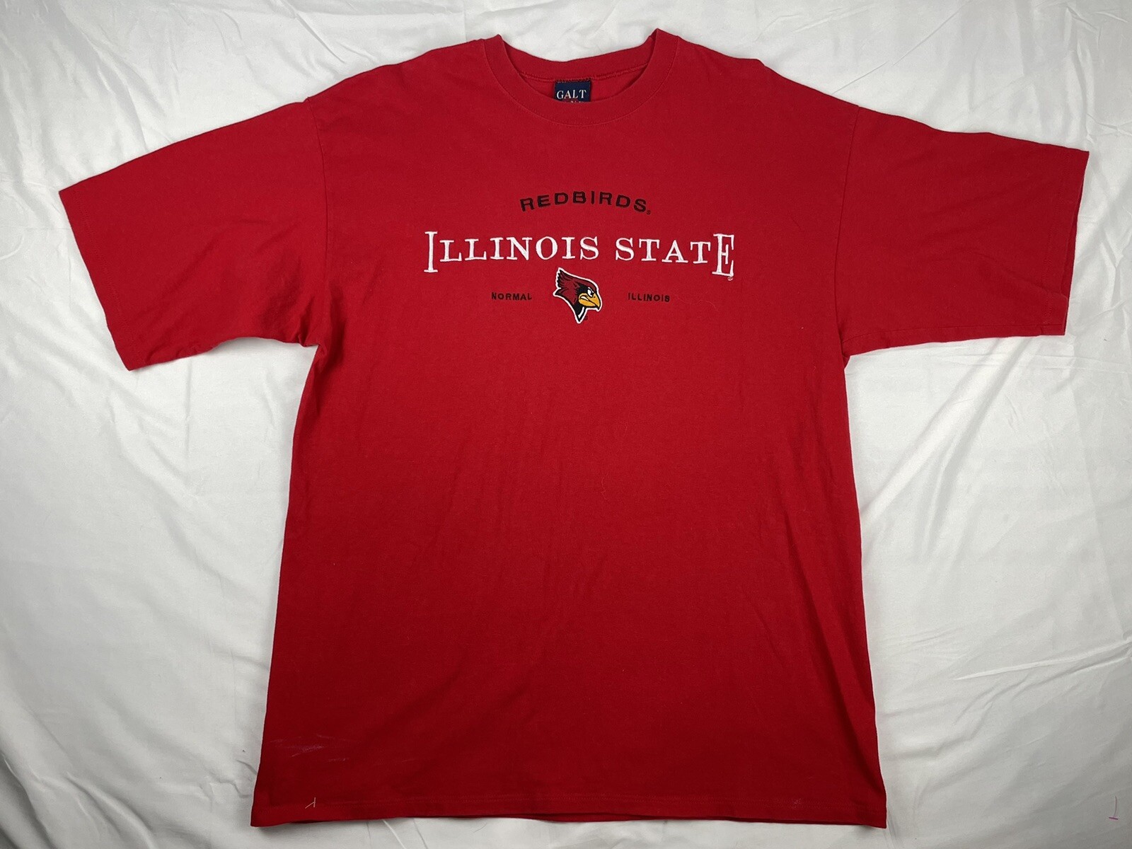 Vintage Galt Sand T Shirt Mens L Made in USA Illinois State Redbirds