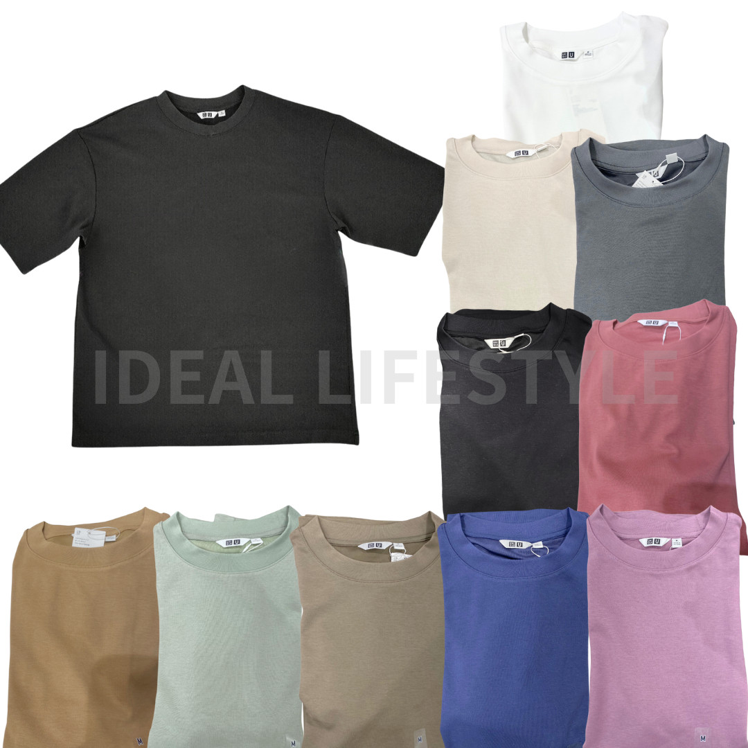 UNIQLO U AIRism Cotton Oversized Crew Neck Half-Sleeve T-Shirt S-4XL 471580 NWT