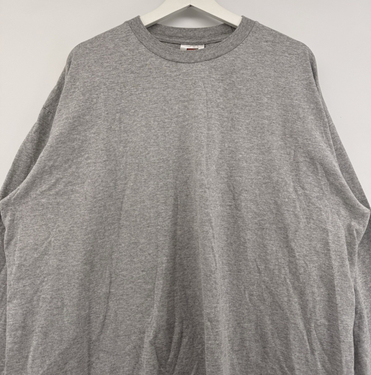 Vintage 2000s Nike Team Mens Long Sleeve T Shirt Gray Swoosh Logo Athletic XL