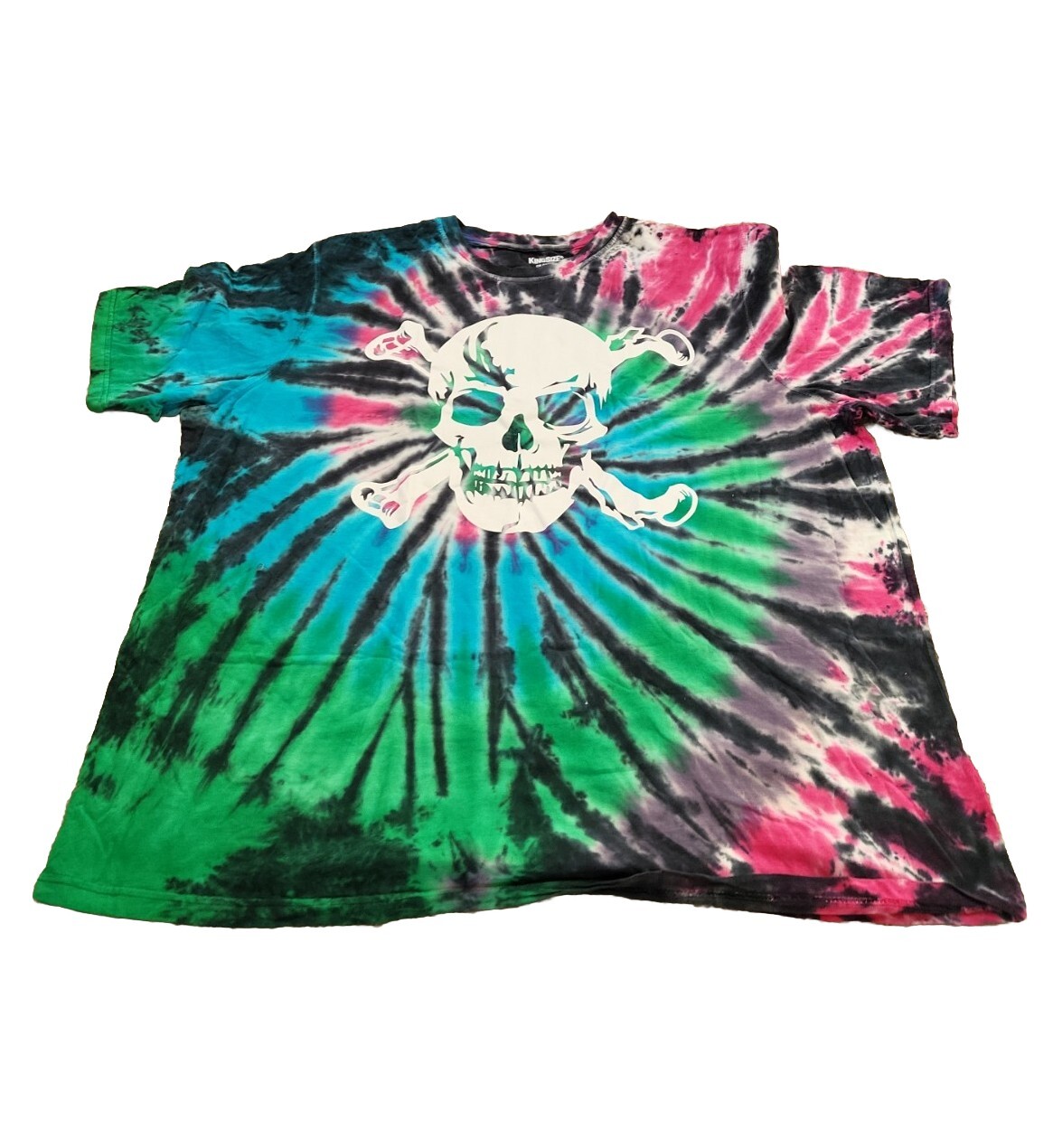 Kingsize Men&rsquo;s Big & Tall Lightweight Longer-Length Tie-Dye Crewneck Size 3XL