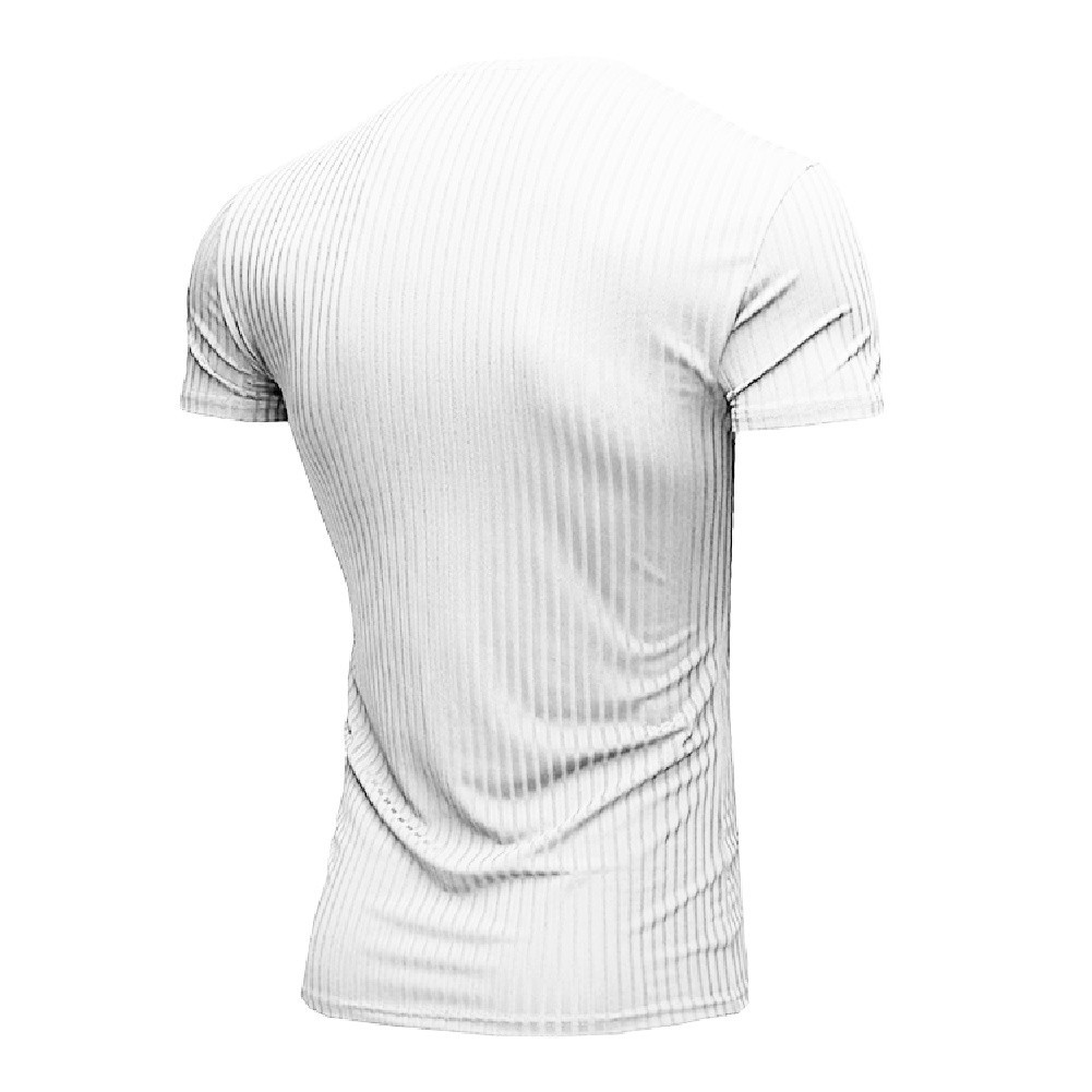 For Gym Training Men V Neck T Shirt Casual Wear Style Polyester Fiber Fabric
