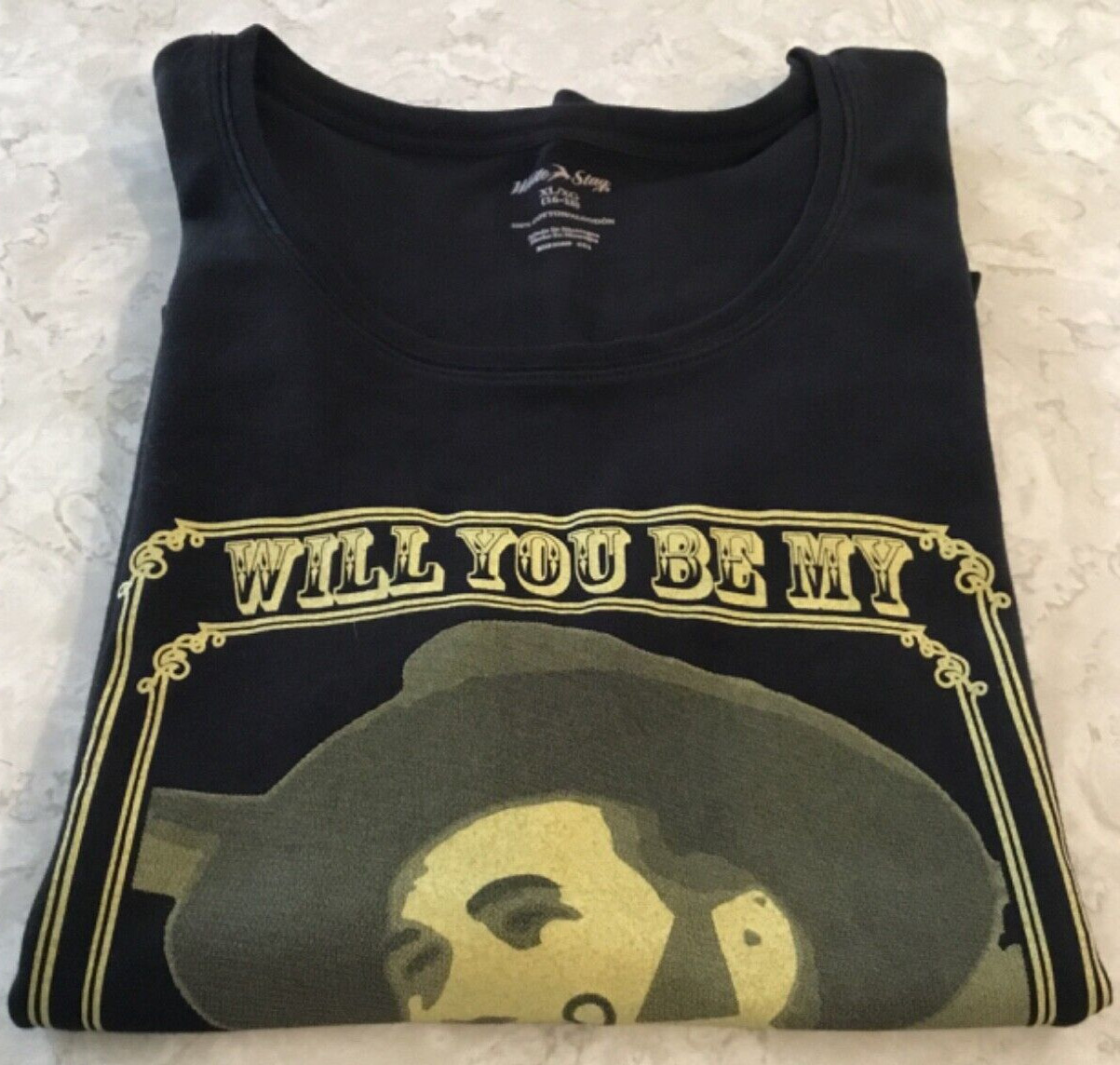 « Will You Be My Huckleberry » Doc Holiday Black X-Large Short Sleeve Crew Neck