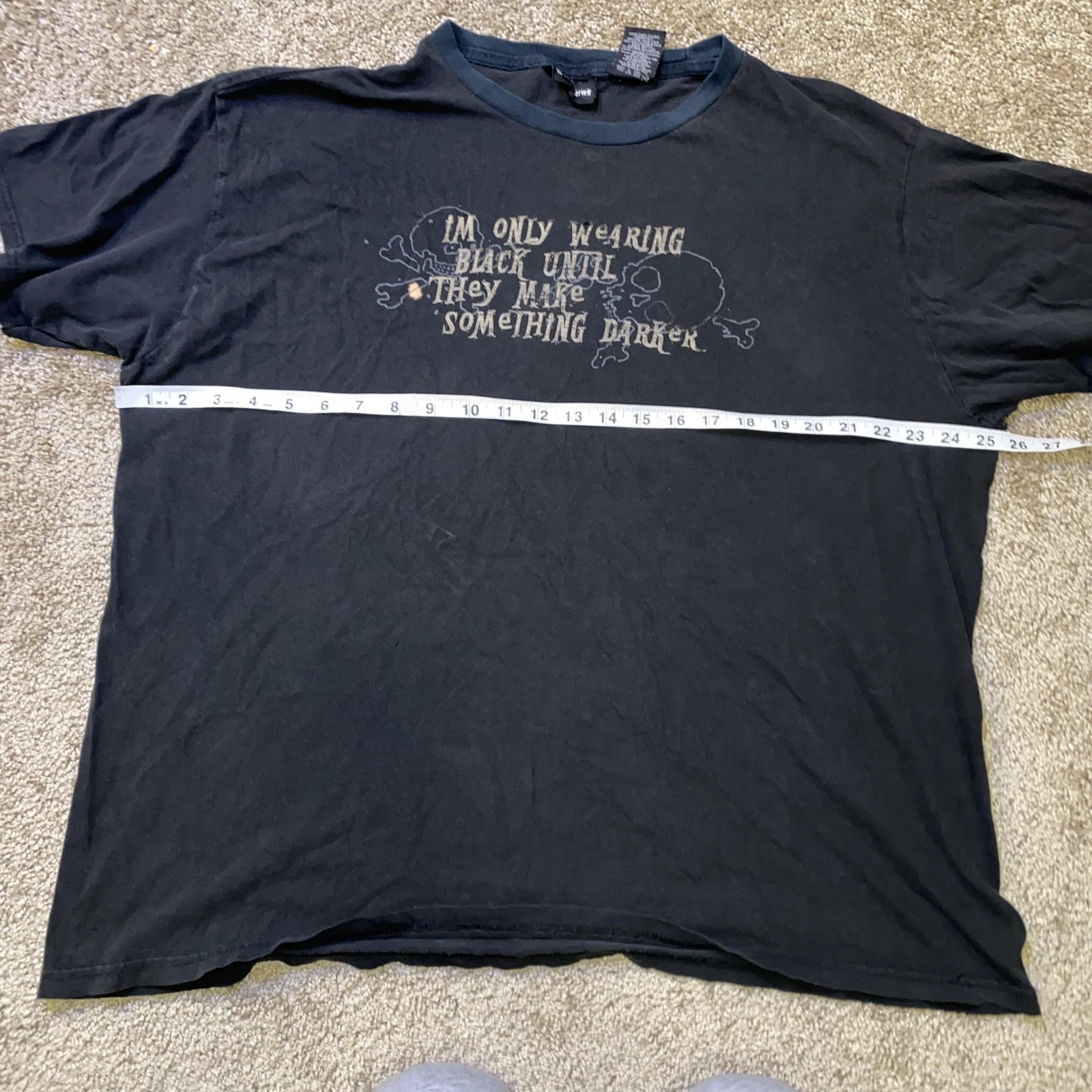 No Boundaries Shirt Mens XL Black Im Only Wearing Black Skull Graphic Tee