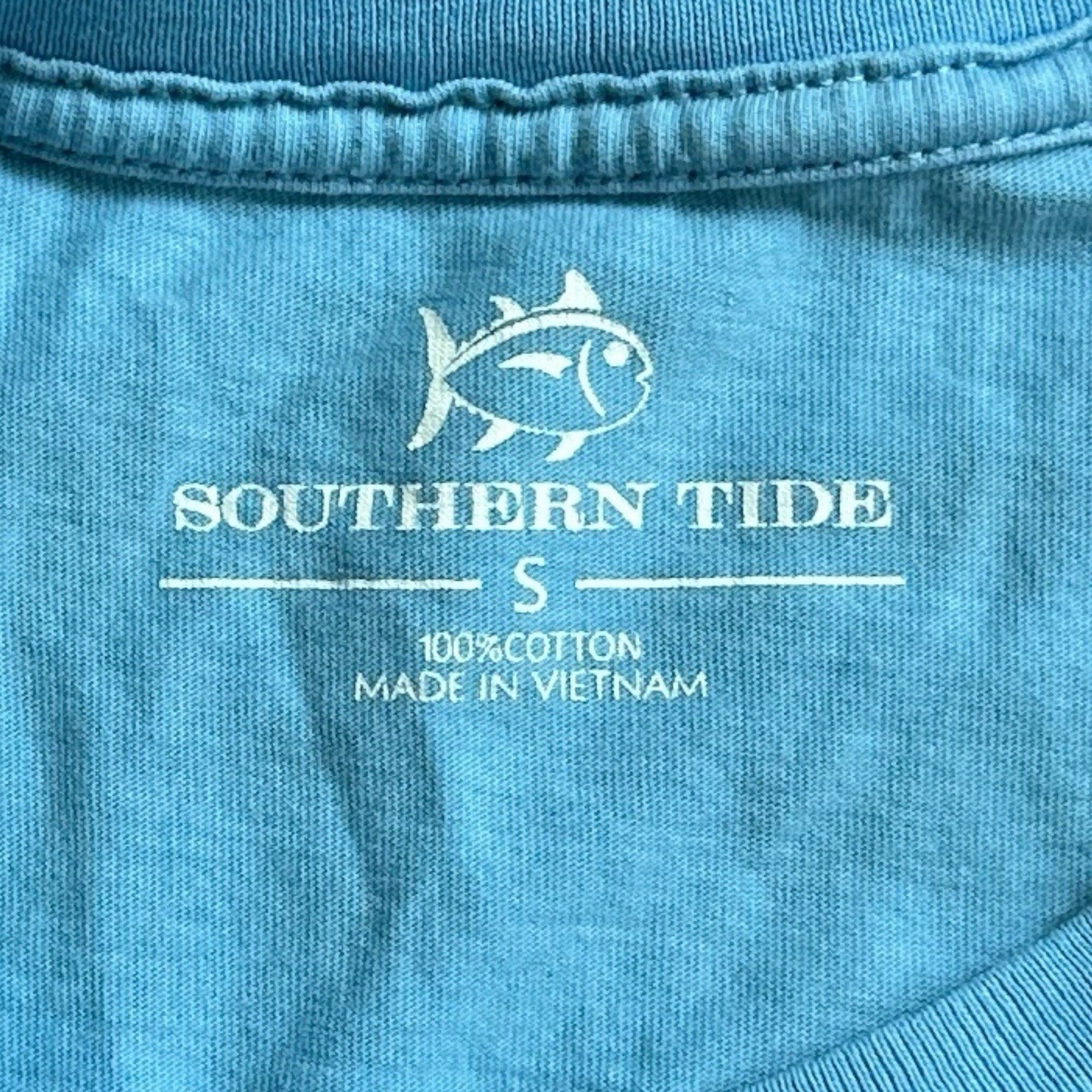 Southern Tide The Skipjack T-Shirt Mens Sz Small Blue Short Sleeve Spellout