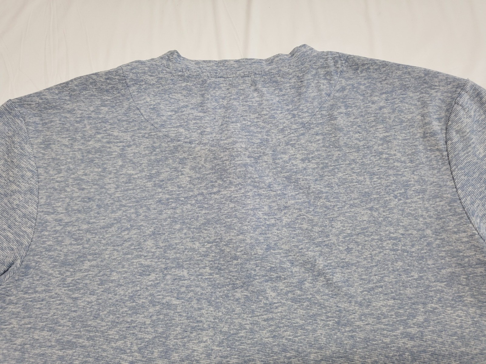 Tallwoods Mens Henley Shirt Medium Short Sleeve Heathered Blue