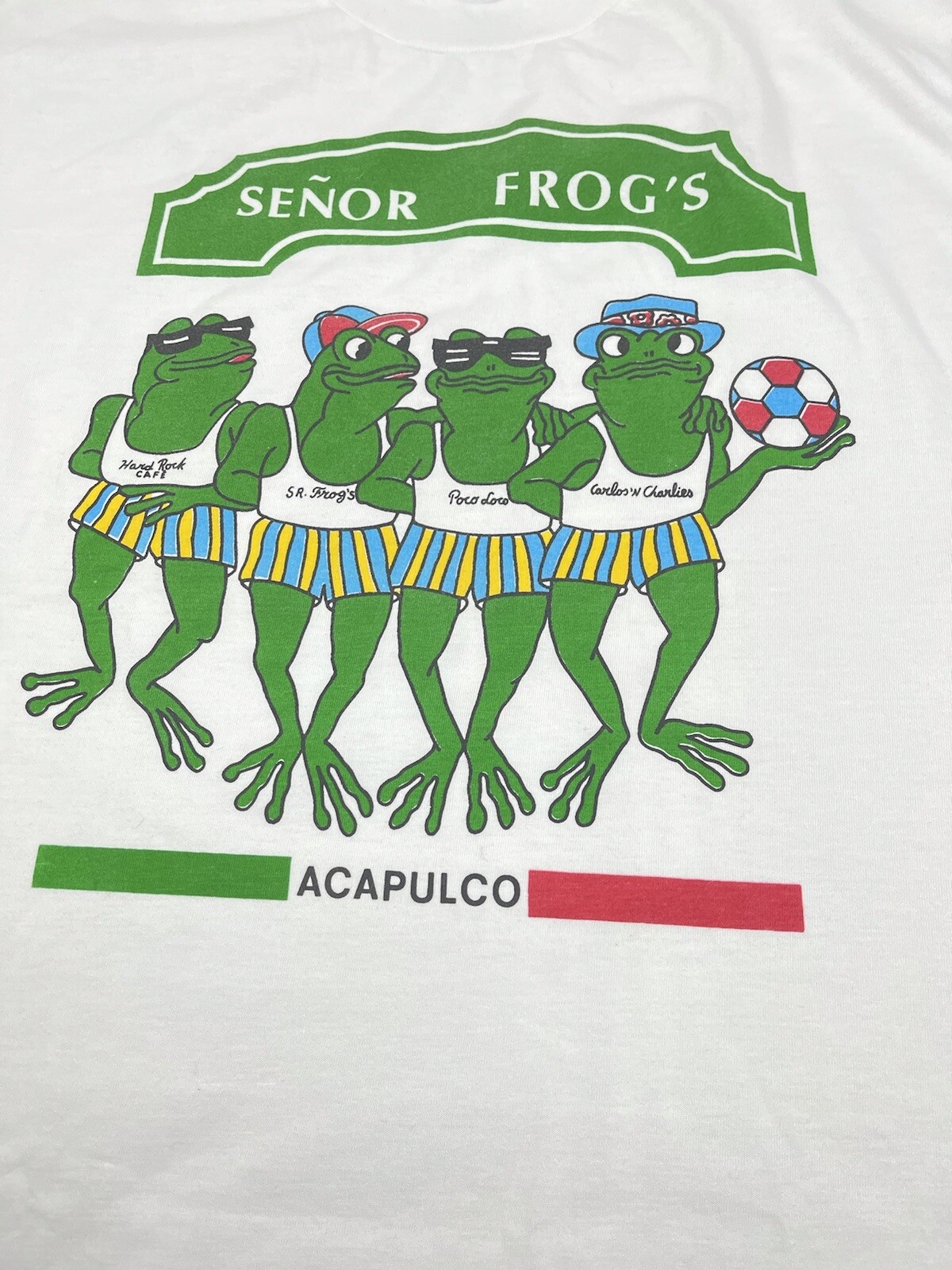 Vintage 90s Senor Frogs Vacation Acapulco Mens XL Single Stitch T Shirt