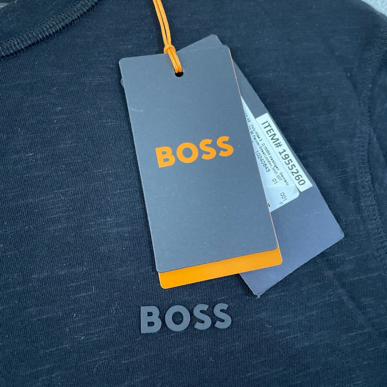 NWT Hugo Boss Men&rsquo;s S Cotton T-Shirt Crew Neck Classic Fit Black Short sleeve
