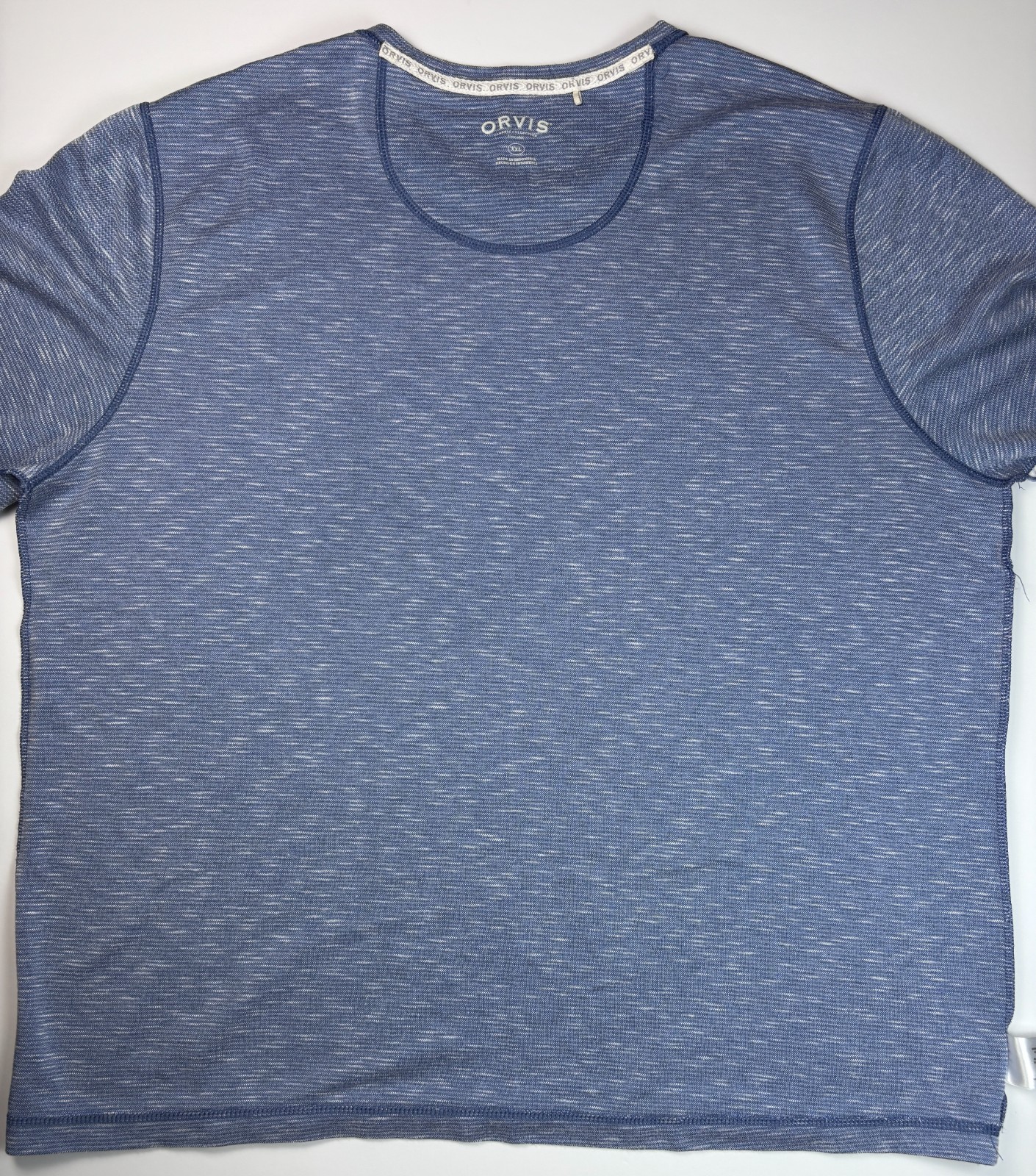 Orvis Long Sleeve Slub Tee T-shirt Mens 2XL Light Blue SUPER SOFT Rayon Blend