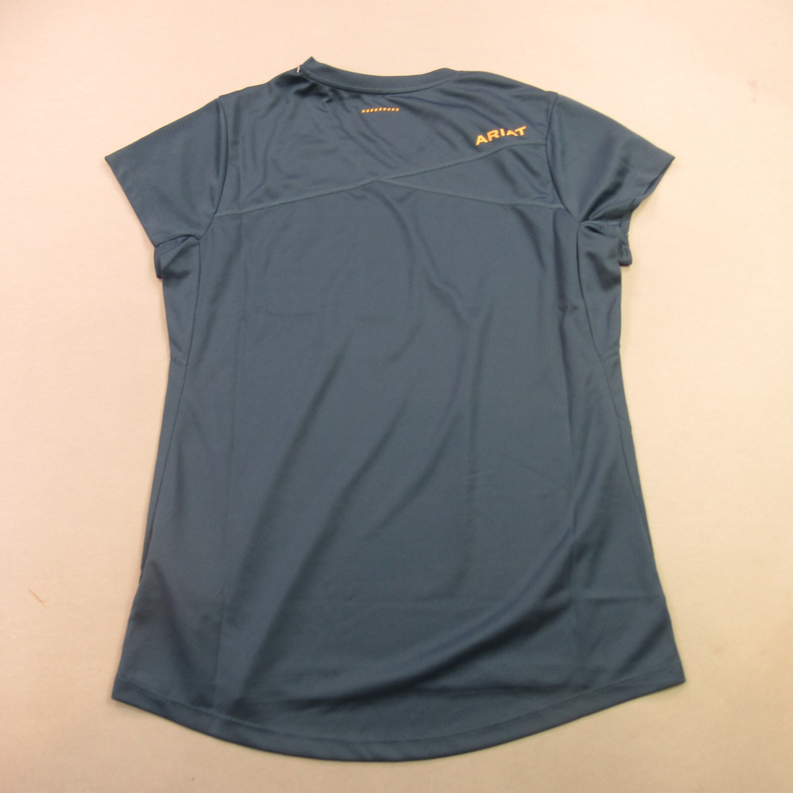 Ariat Shirt Mens Medium Short Sleeve V Neck Outdoors Lightweight Rebar Blue