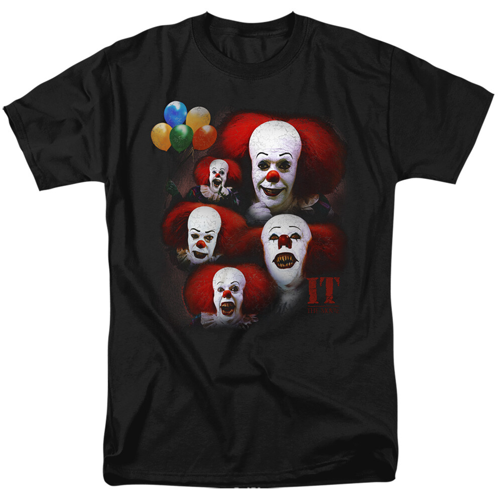 IT 1990 MANY FACES OF PENNYWISE Licensed Adult Men&rsquo;s Graphic Tee Shirt SM-6XL