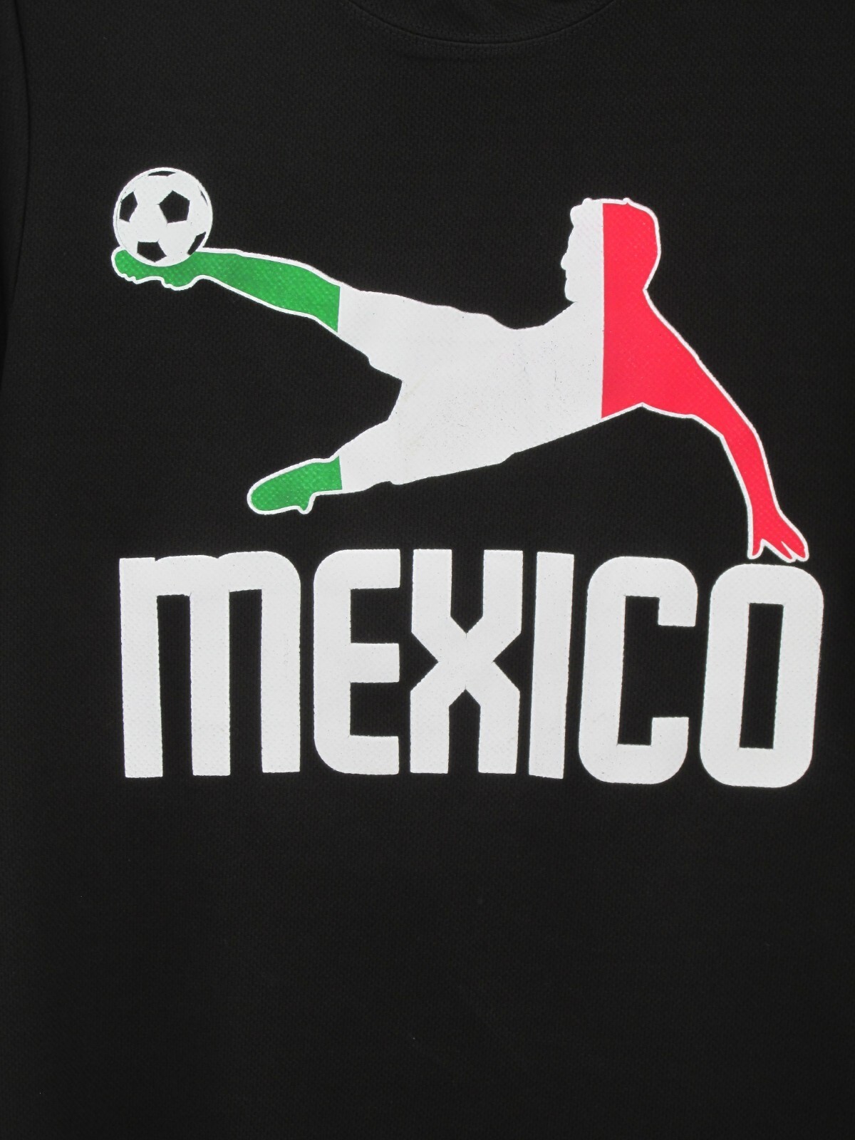SUNA Mexico Soccer Jersey Men Youth Medium Black Mexican Futbol Team T Shirt