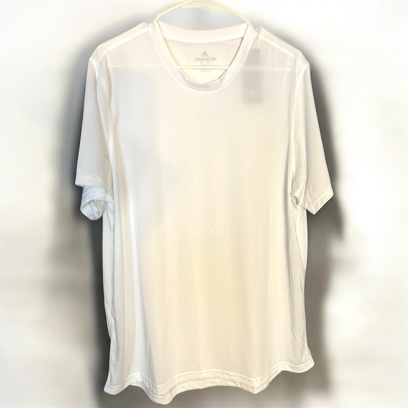 Adidas Creator Tee Short Sleeve Shirt Men&rsquo;s White Blank Climalite XL