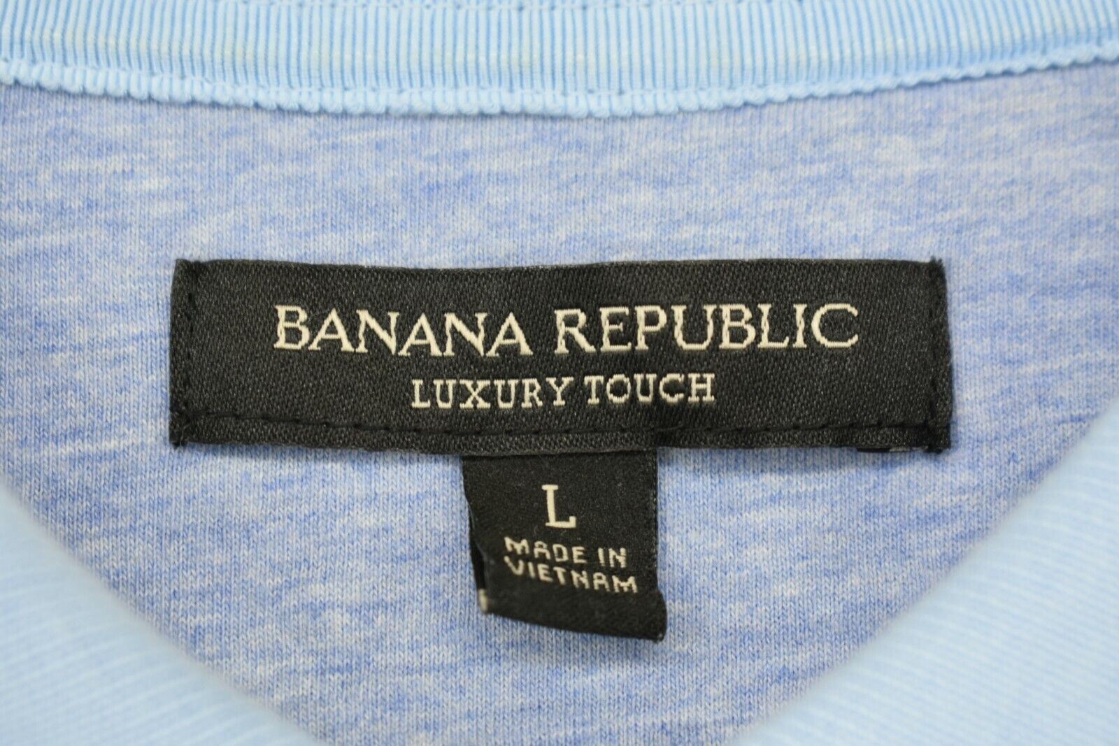 Banana Republic Mens Blue Short Sleeve Luxury Touch Athletic Cotton Polo Sz L