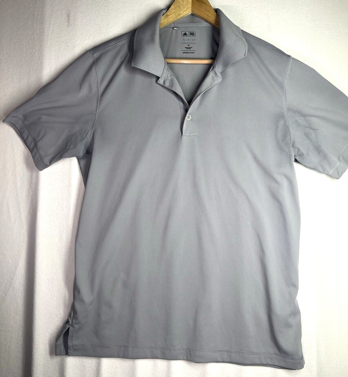 Adidas Pure-Motion Golf Polo Golf Shirt Men&rsquo;s Size Medium Gray Short Sleeve