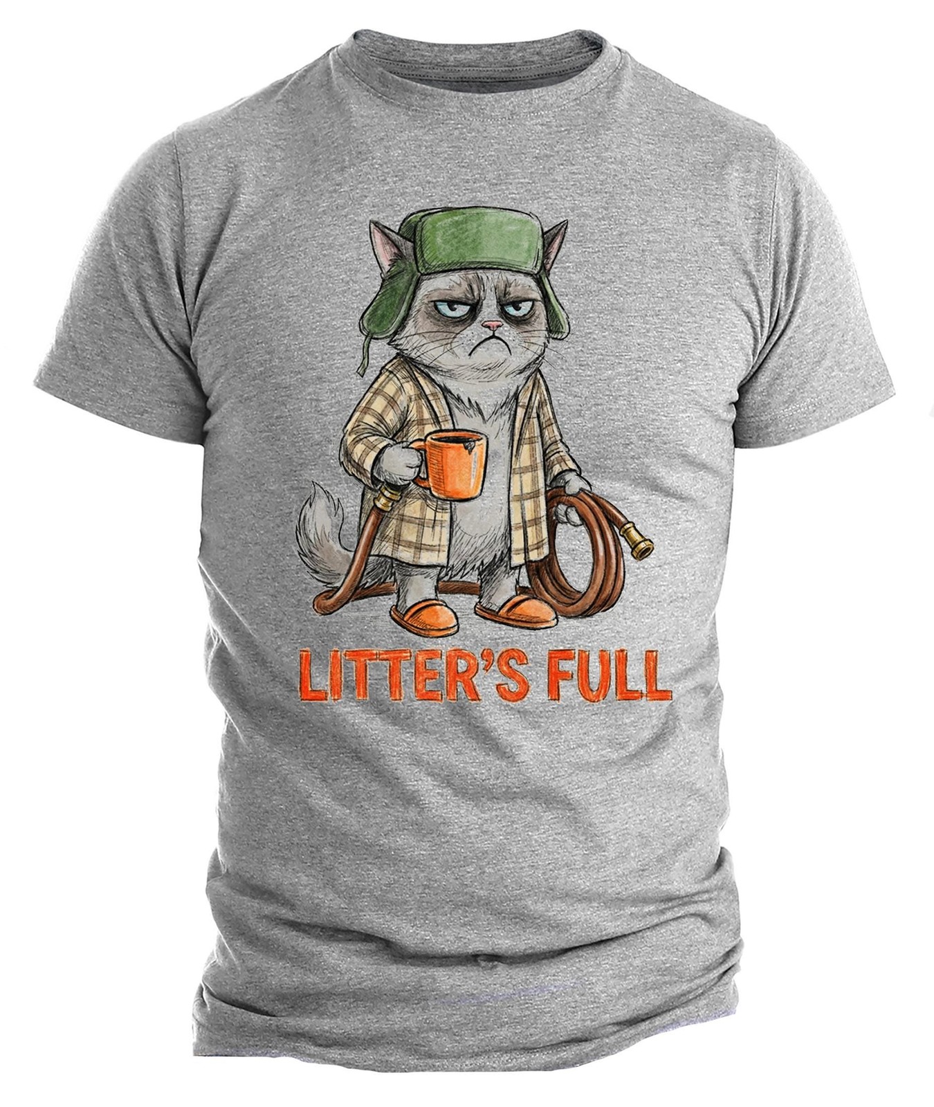 Funny Cat T-Shirt – Funny Ugly Christmas Top – Grumpy Cat Humor Tee for Holiday