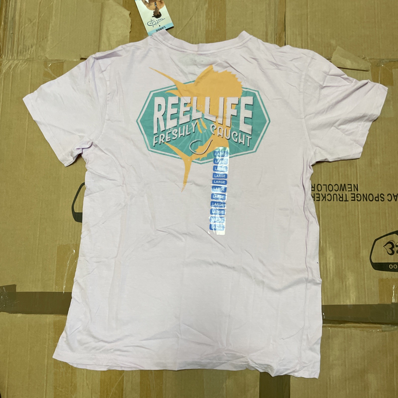 Reel Life Men&rsquo;s Ocean Washed Short Sleeve Soft Pre-Shrunk Tee