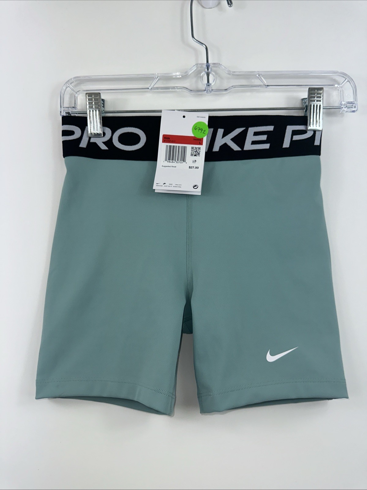 NWT Nike Pro Girls Large 3&Prime; Cannon Dri-Fit Training Shorts $27 IF1713-017