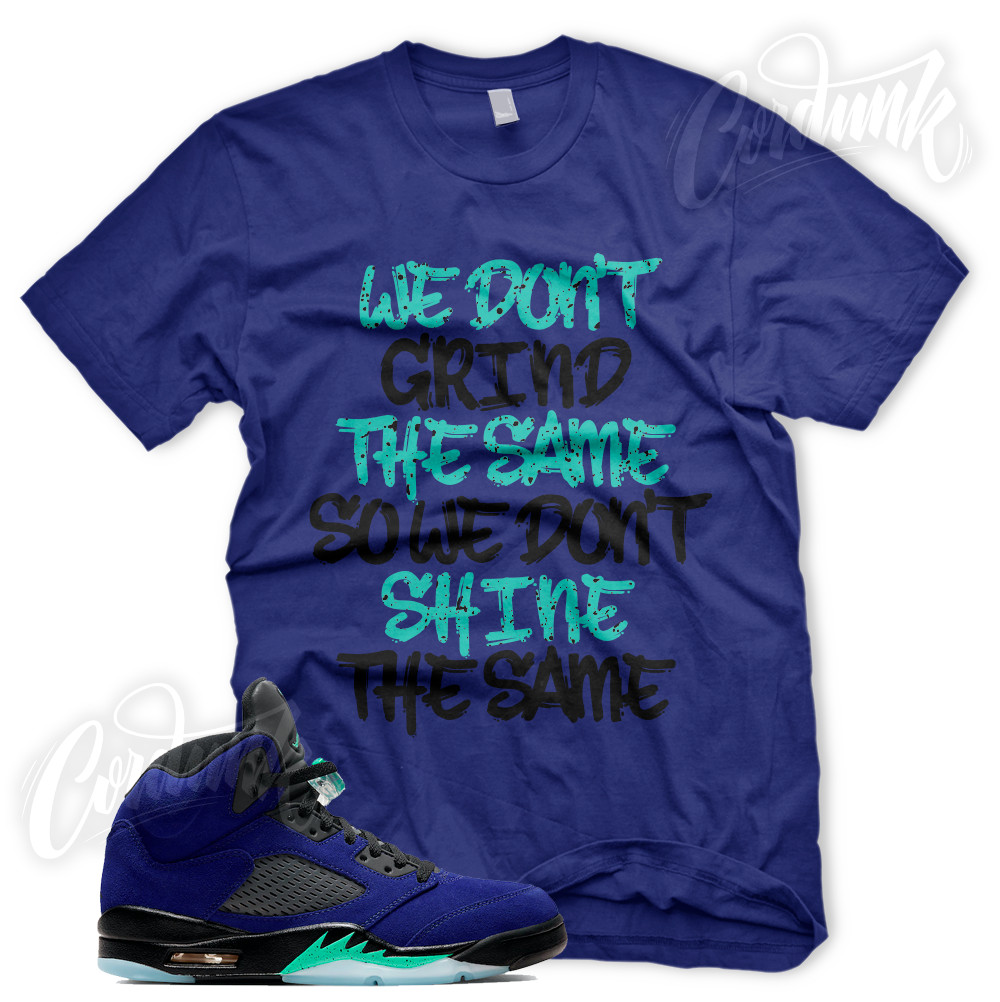 New « GRIND DIFFERENT » Sneaker T Shirt for J1 5 Alternate Grape