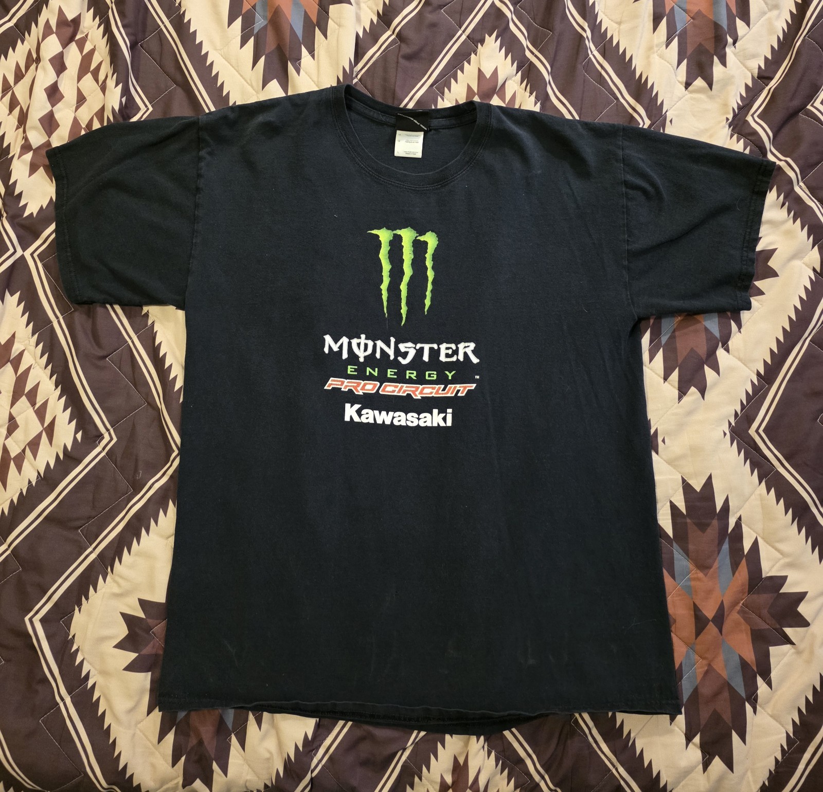 Vtg Y2K Pro Circuit Monster Energy Kawasaki Motocross Supercross T Shirt Large