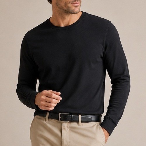 Quince Long Sleeve T Shirt 100% Organic Cotton Slub Basic Trip Black Small NWOT