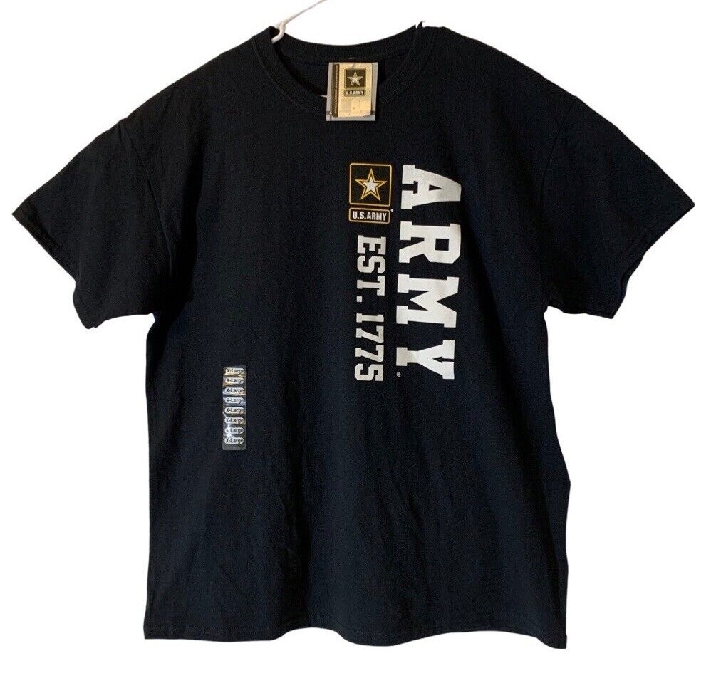 U.S. Army Shirt Mens XL Black Graphic Football Basketball Military Sports USA