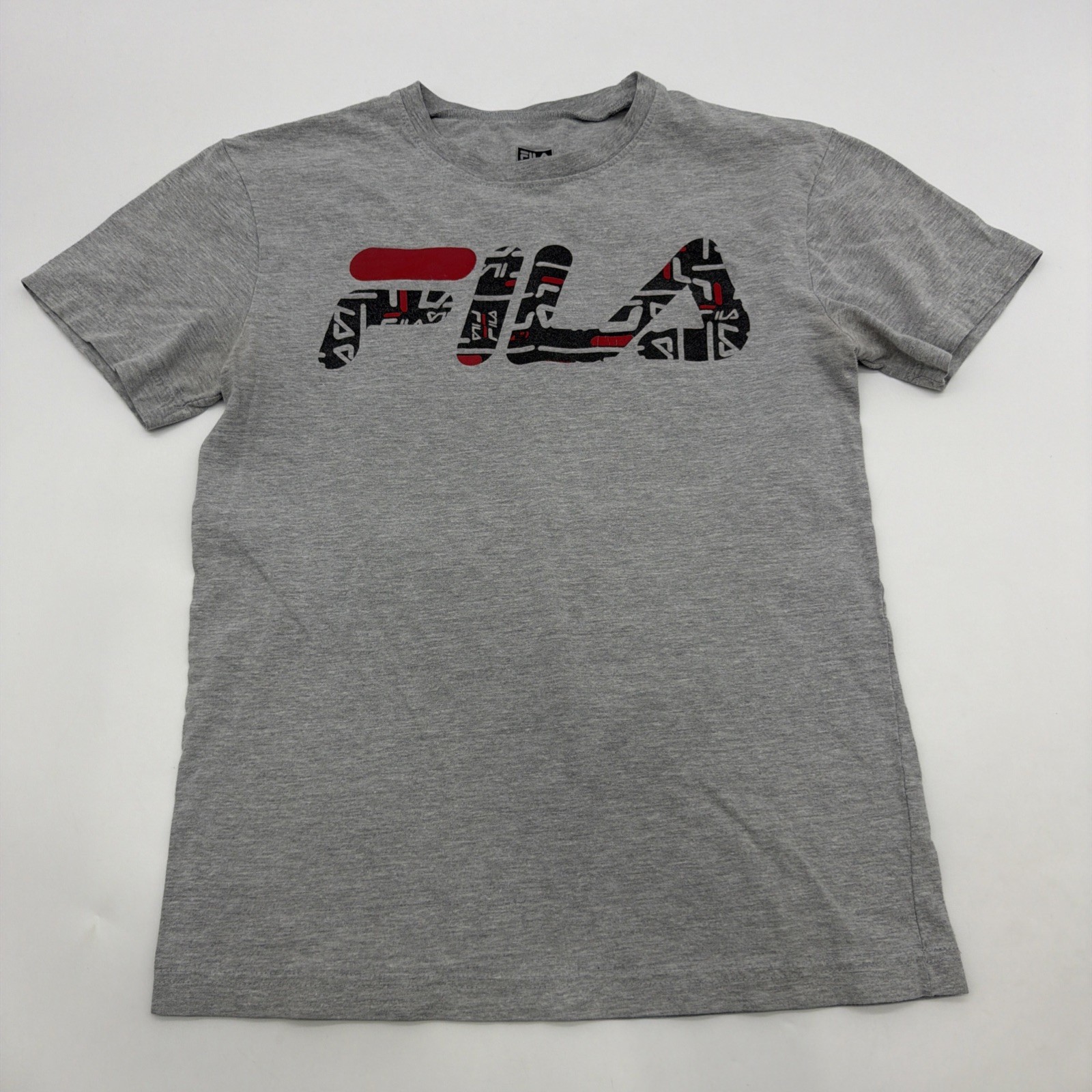 Fila T-shirt Men S Gray Graphic Print Logo .#44786