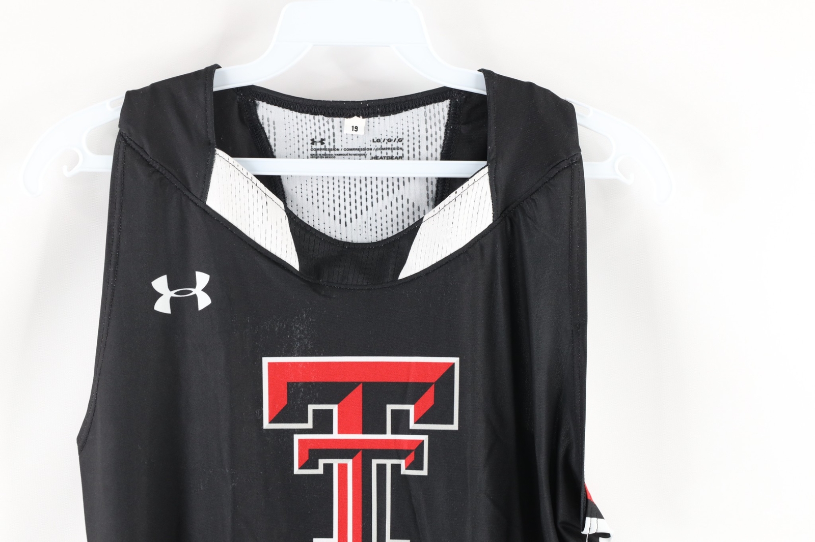 New Under Armour Mens L Sample Texas Tech University Track Competition Jersey