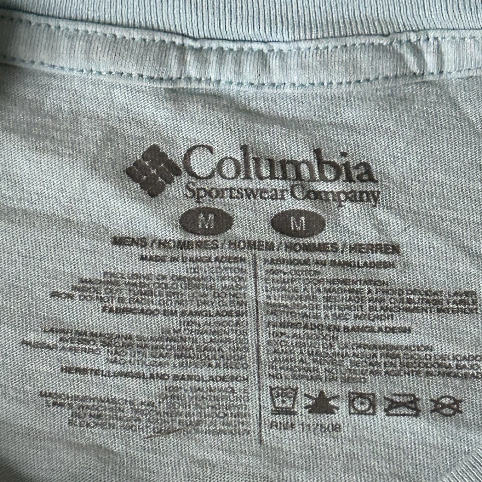 Columbia Sportswear light sea foam green cotton t-shirt size Men’s M
