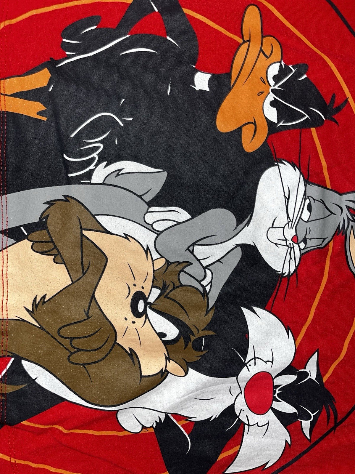 Looney Tunes Red Graphic Print Crew Neck Short Sleeve Cotton Blend T-Shirt 14/16