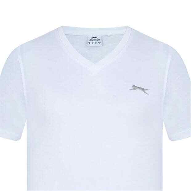 Mens Slazenger 100% Cotton V Neck T Shirt XS S M L XL XXL 3XL 4XL BNWT