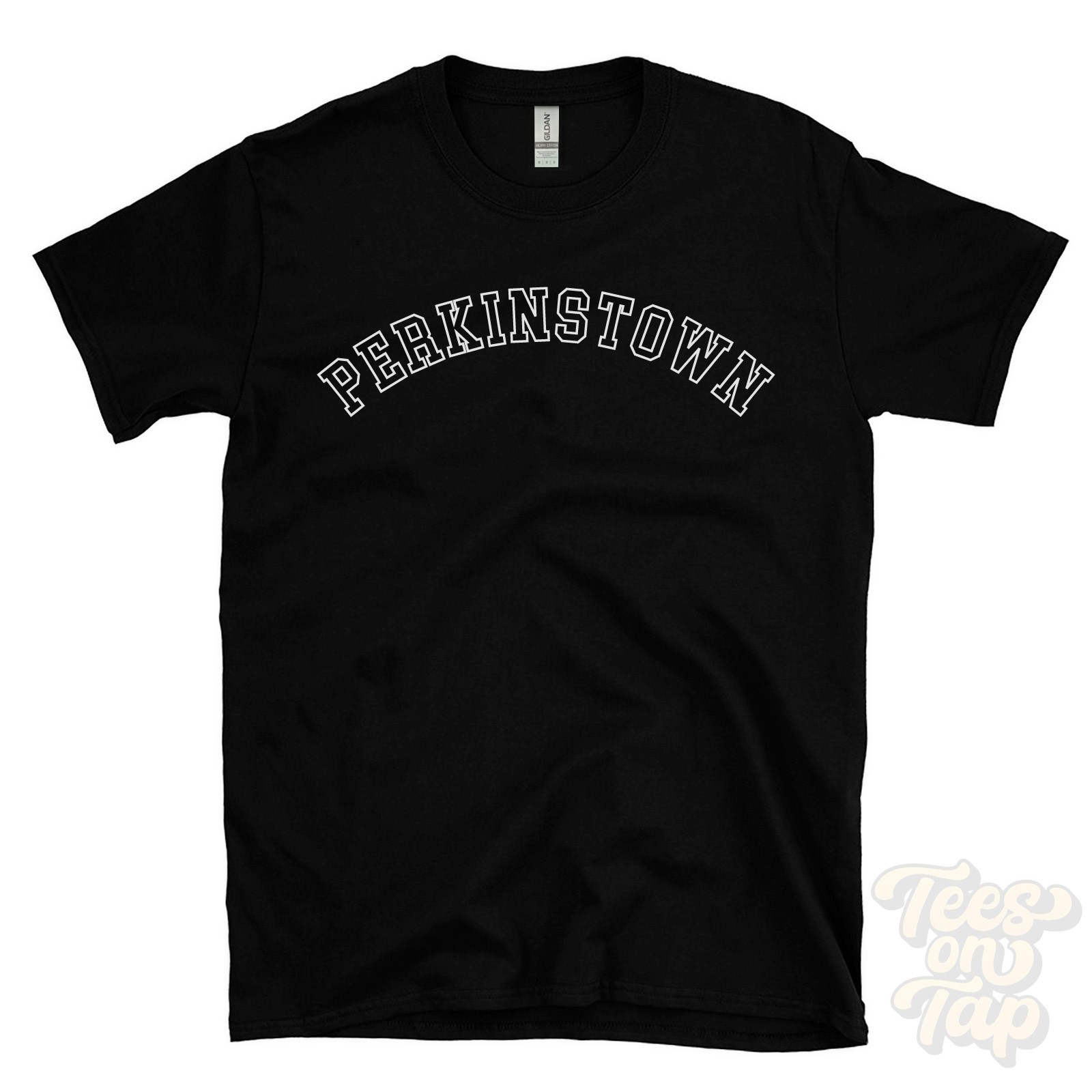 PERKINSTOWN T-SHIRT RETRO VARSITY STYLE wisconsin taylor