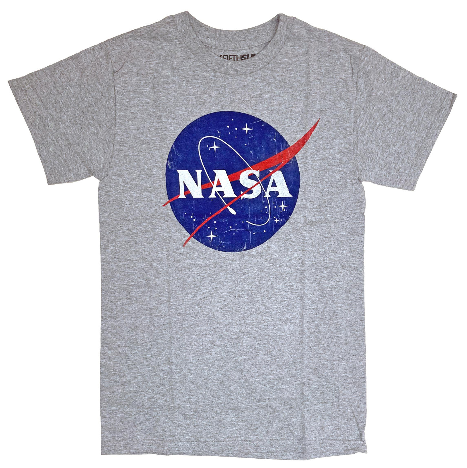 NASA Logo Men&rsquo;s Graphic Grey Heather T-Shirt New Officially Licensed Fifth Sun