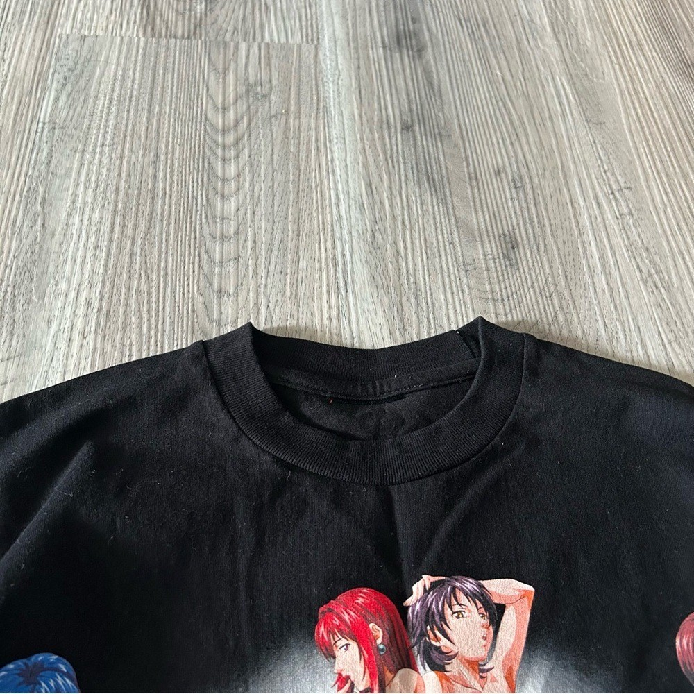 Vintage Bible Black Shirt Mens Medium Black 2001 Y2K Anime Rare Nude Adult 2000s