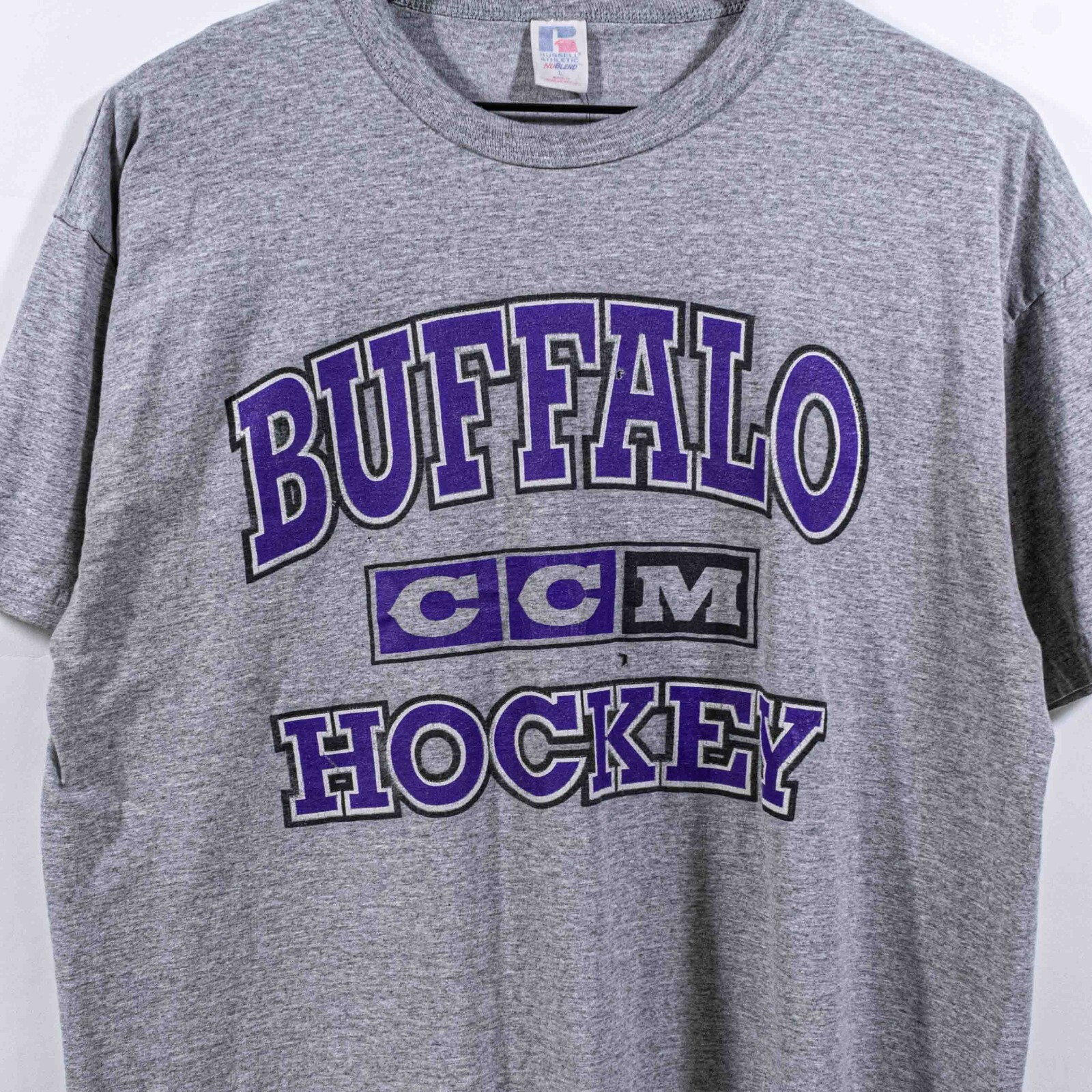 Buffalo Hockey CCM T-Shirt Russell Athletic Large VTG 90s Y2K Streetwear