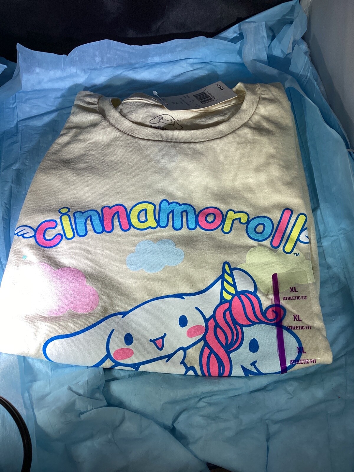 Men&rsquo;s Sanrio Cinnamoroll Short Sleeve Graphic T-Shirt – Beige XL