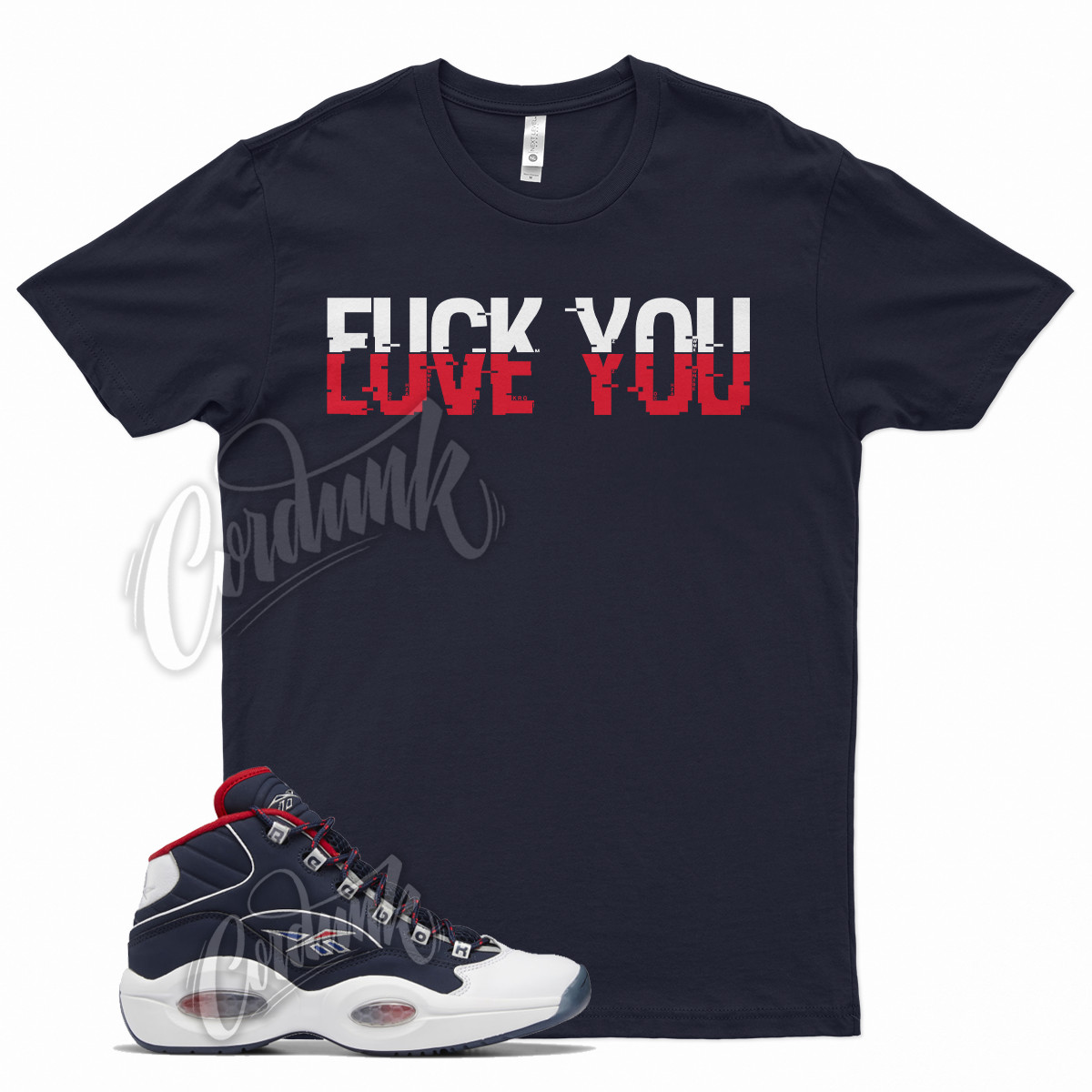 Navy YOU T Shirt for Question Mid Ftwr White Vector Red Blue