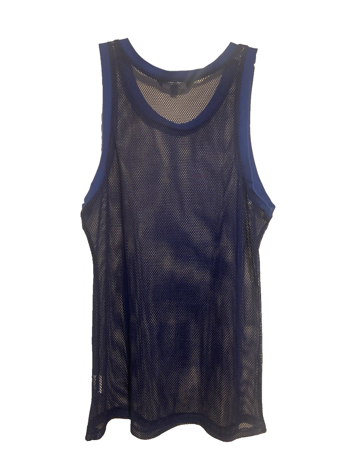 Men&rsquo;s Ture TrendyFishnet Mesh Tank Top Vest Royal Blue Stretch Size Small NWOT