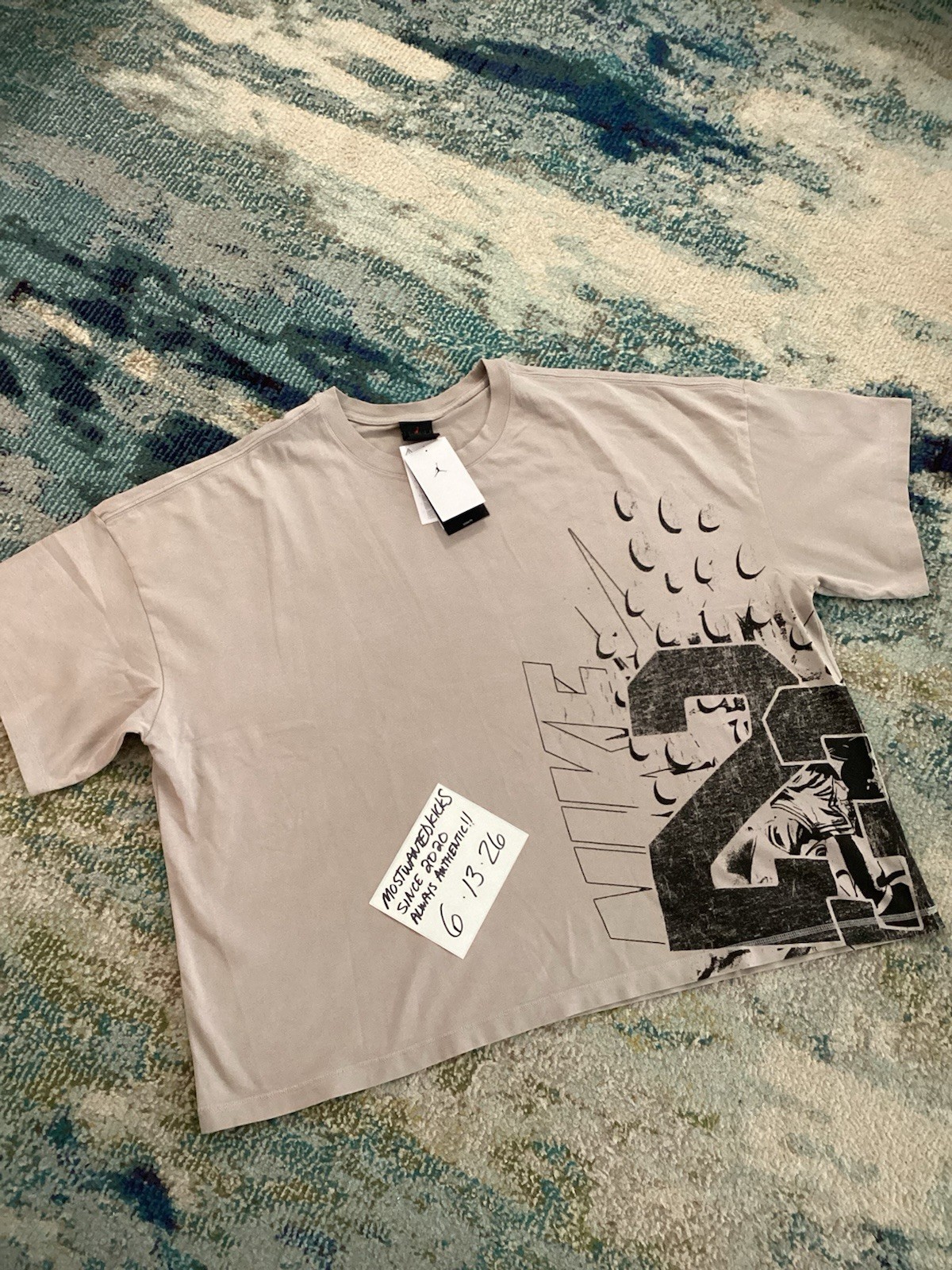 NWT Nike Air Jordan “23” College Grey Graphic Loose Fit T-Shirt Men’s Sz XXL