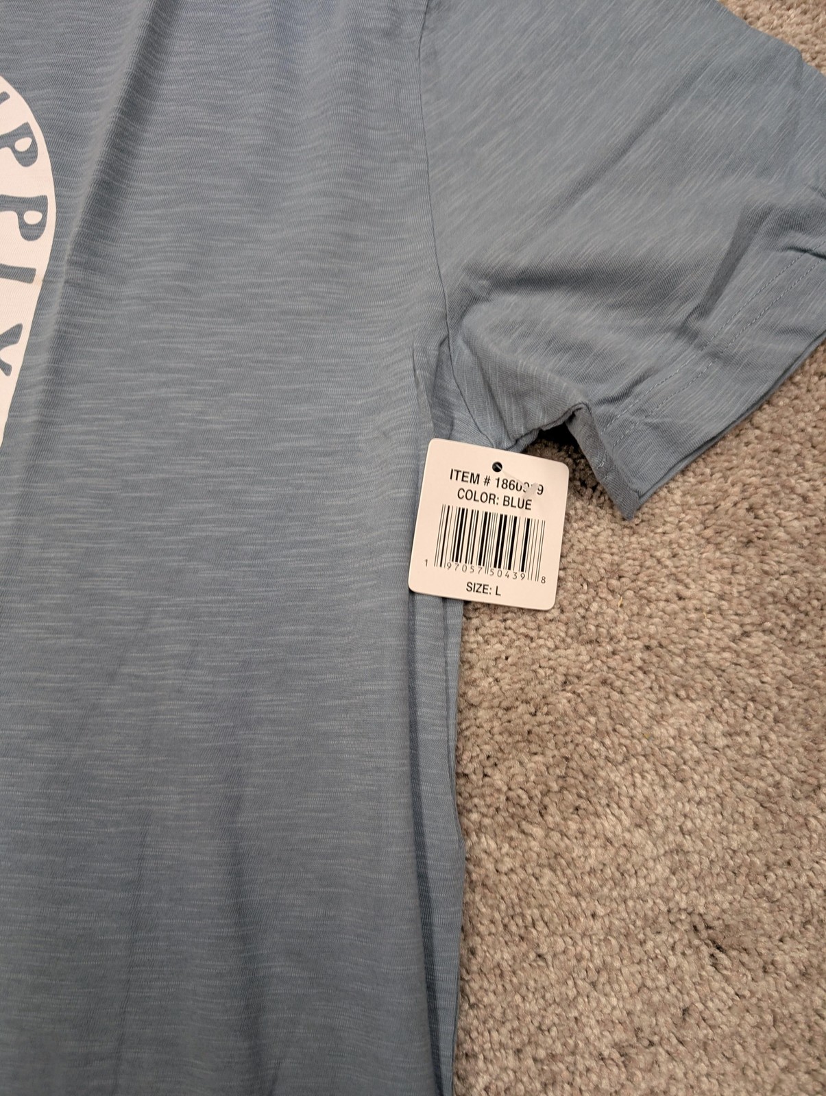 Hurley Shirt Mens Large Blue Crew Neck Supply Company Graphic Surf Tee NWT