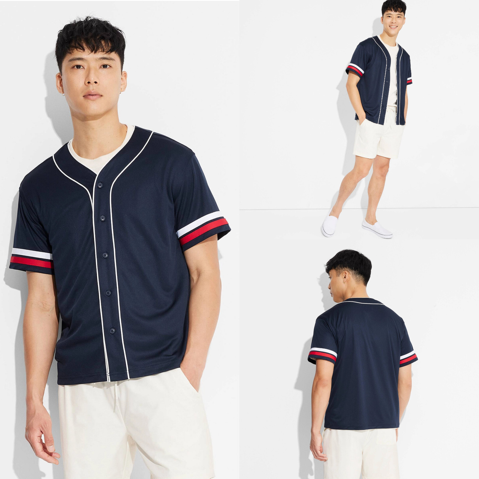 XXL – Mens Short Sleeve Jersey – Original Use – Navy Blue