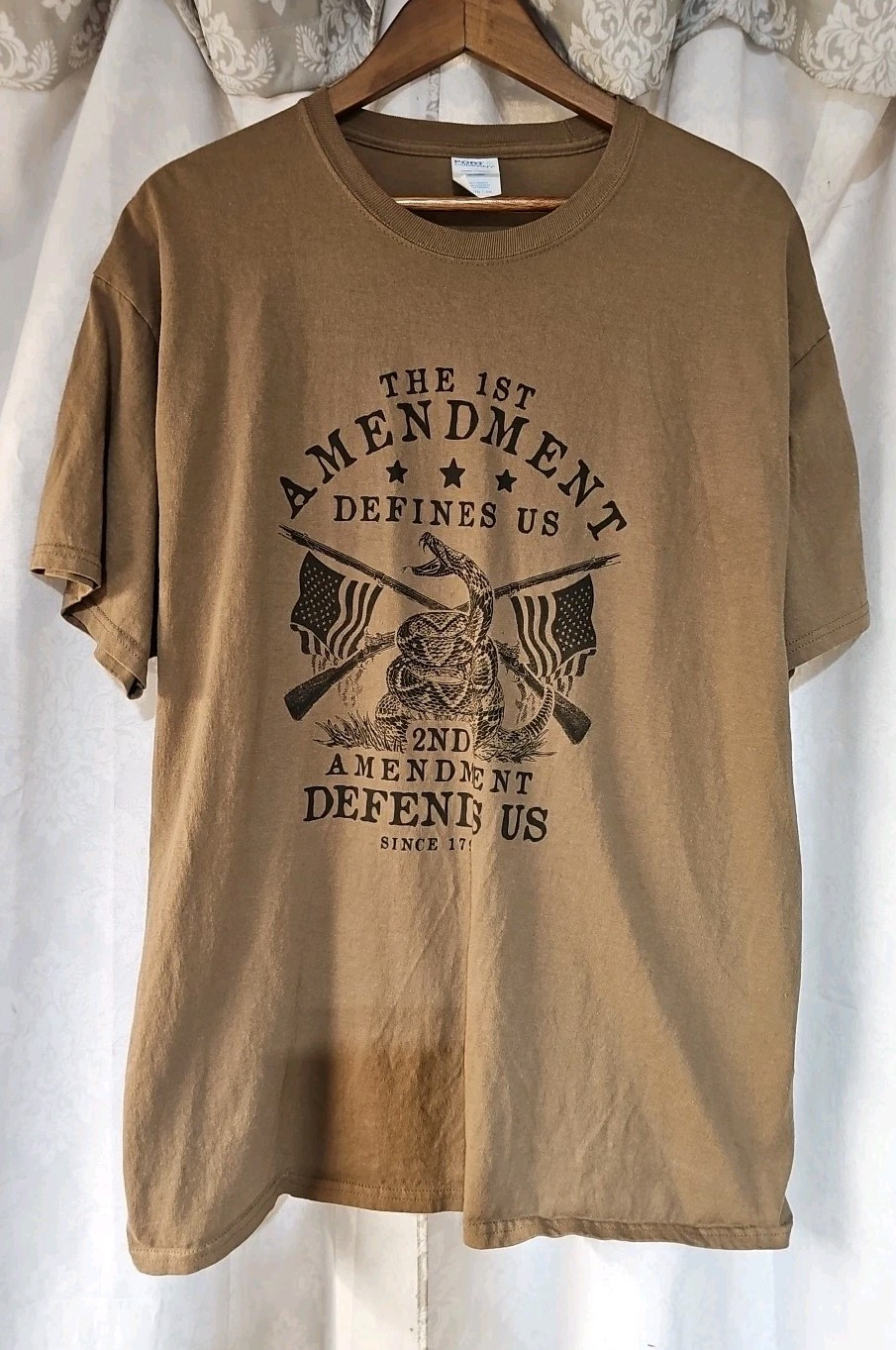 First Amendment Defines Us The Second Defends Us Gun Gift Unisex T-Shirt XL
