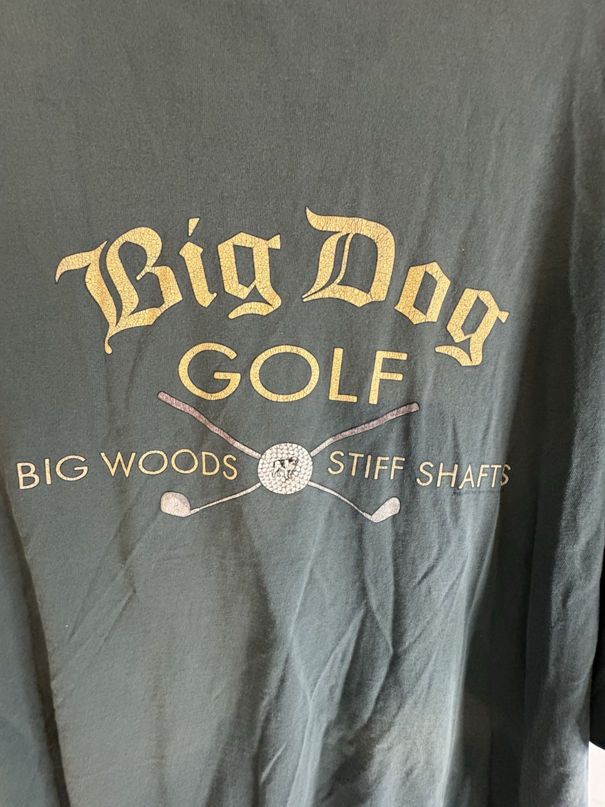 Big Dogs Tee Shirt Big Woods Stiff Shafts Vintage Y2K 3XL? Green