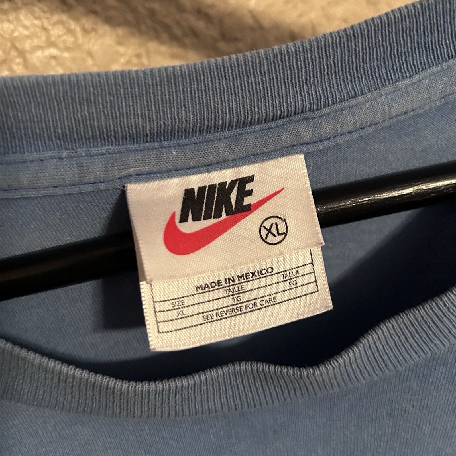 Vintage 90’s Nike Tennis Court Challenge Blue Graphic Print T-Shirt Size XL