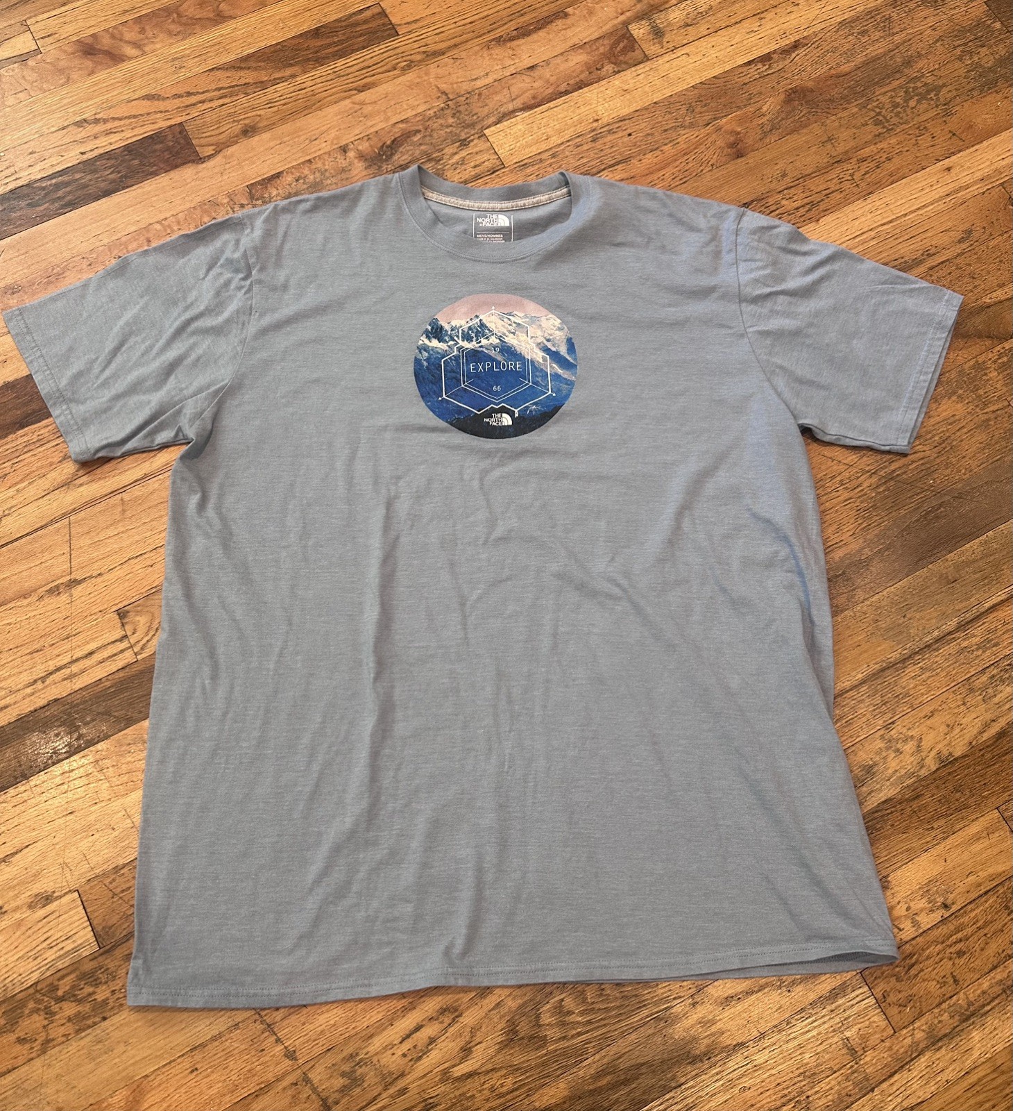 The North Face T Shirt Men&rsquo;s XL Blue Graphic Print Spell Out Everyday Casual