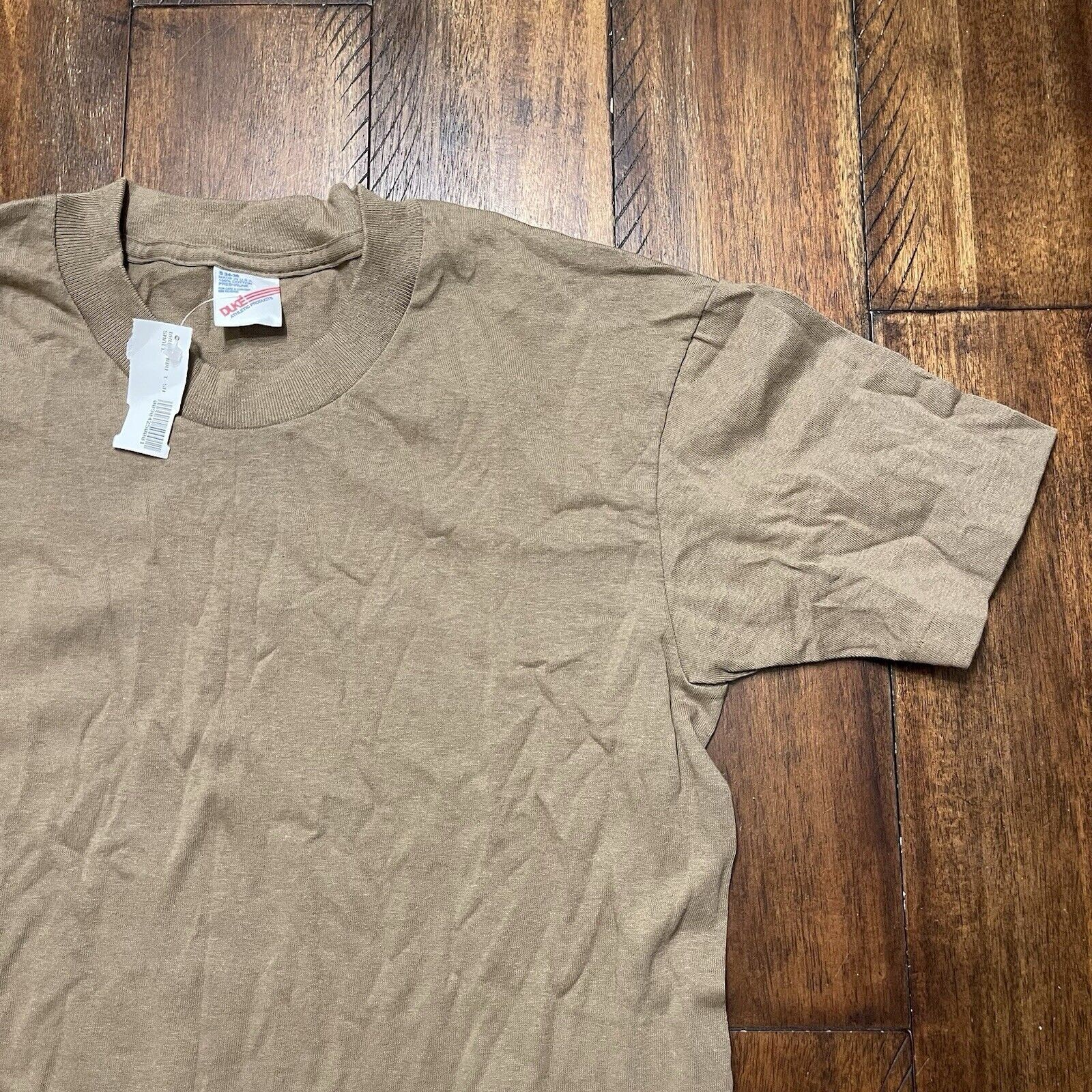Vtg Duke Athletic Products Shirt S Brown Blank 90s Tee Adult