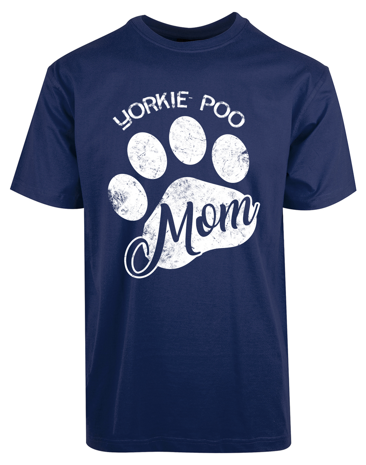 Yorkie Poo Mom Foot Print New Men&rsquo;s Shirt Funny Slogan Animal Lovers Casual Tees