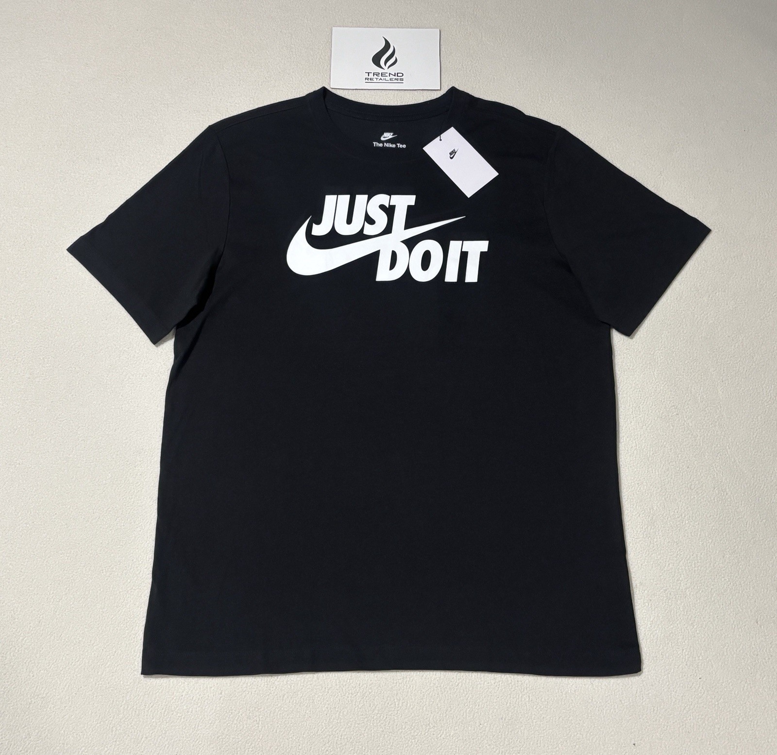 Nike Sportwear Just Do It Swoosh Graphic T-Shirt Black White Men&rsquo;s XL AR5006-011