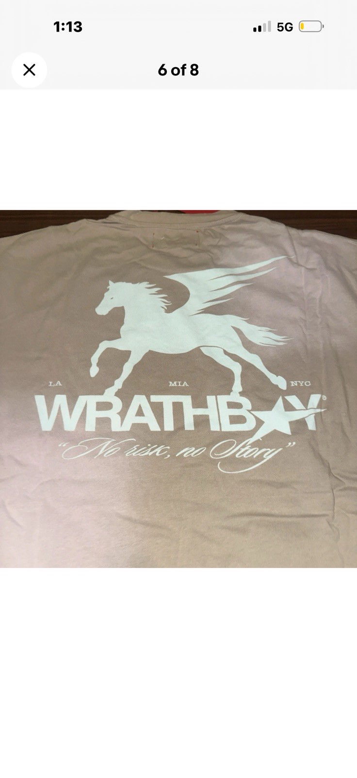 Wrathboy Distressed Graphic T-shirt Taupe Colorway Size Men’s Small NWT