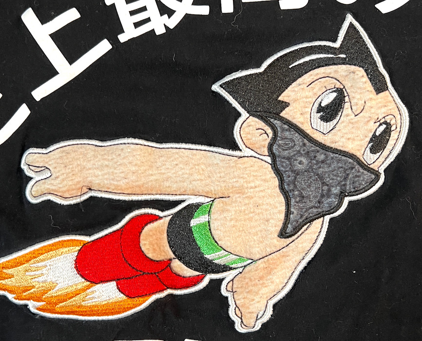 Astro Boy Rebel Minds Embroidered Shirt Adult Small Black GOAT Best Ever RARE