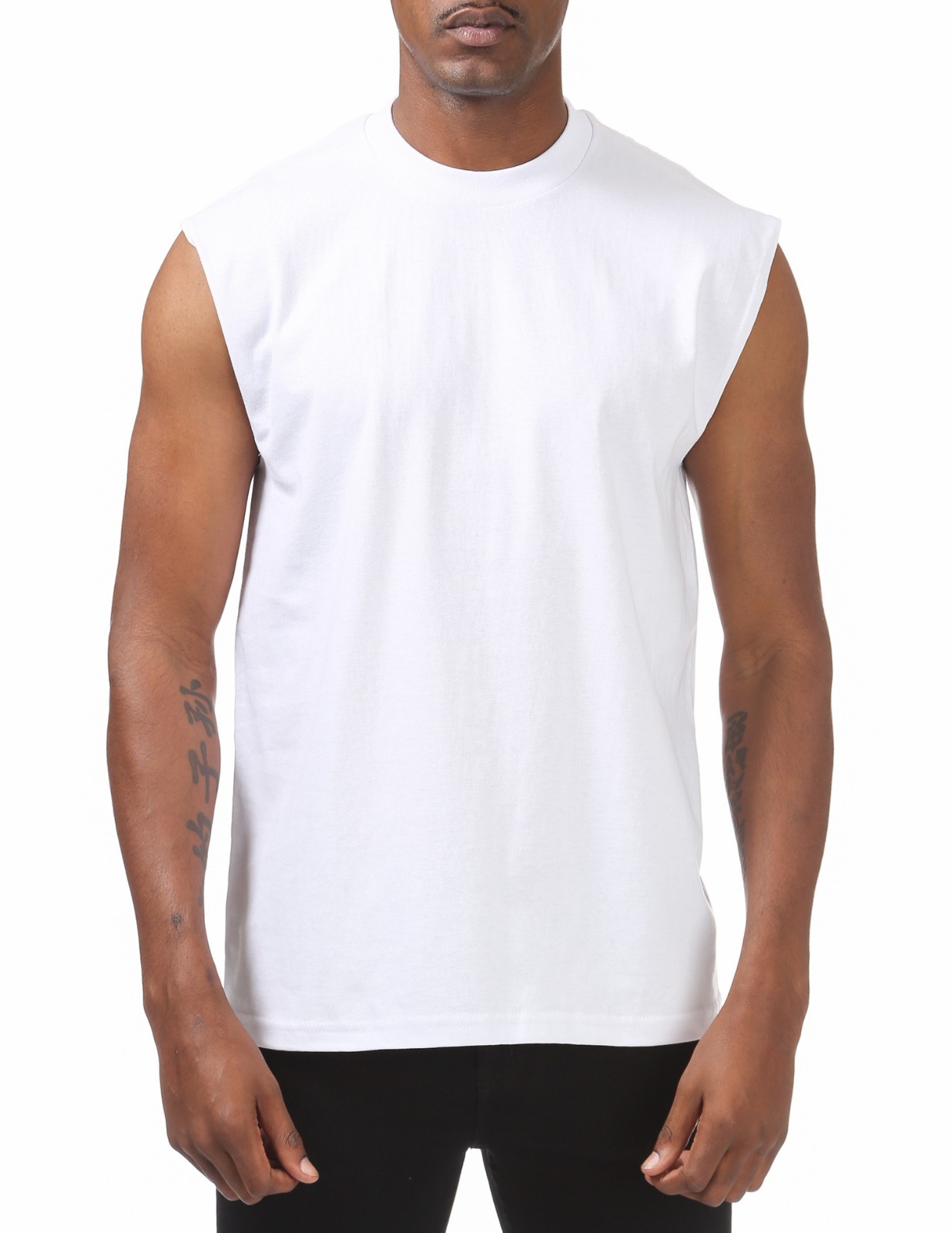 Pro Club Heavyweight Crew Neck Sleeveless Muscle T-Shirt Small – 7XL